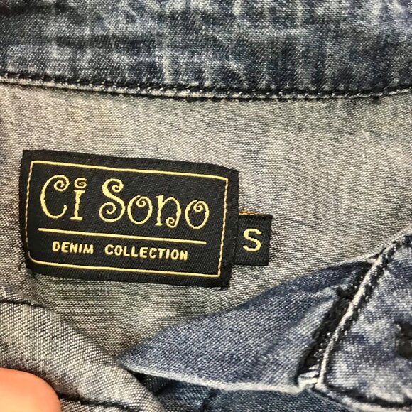 Ci Sono Denim Collection Women's Button Front Blue Jean Denim Dress.‎ Size S - Picture 8 of 11
